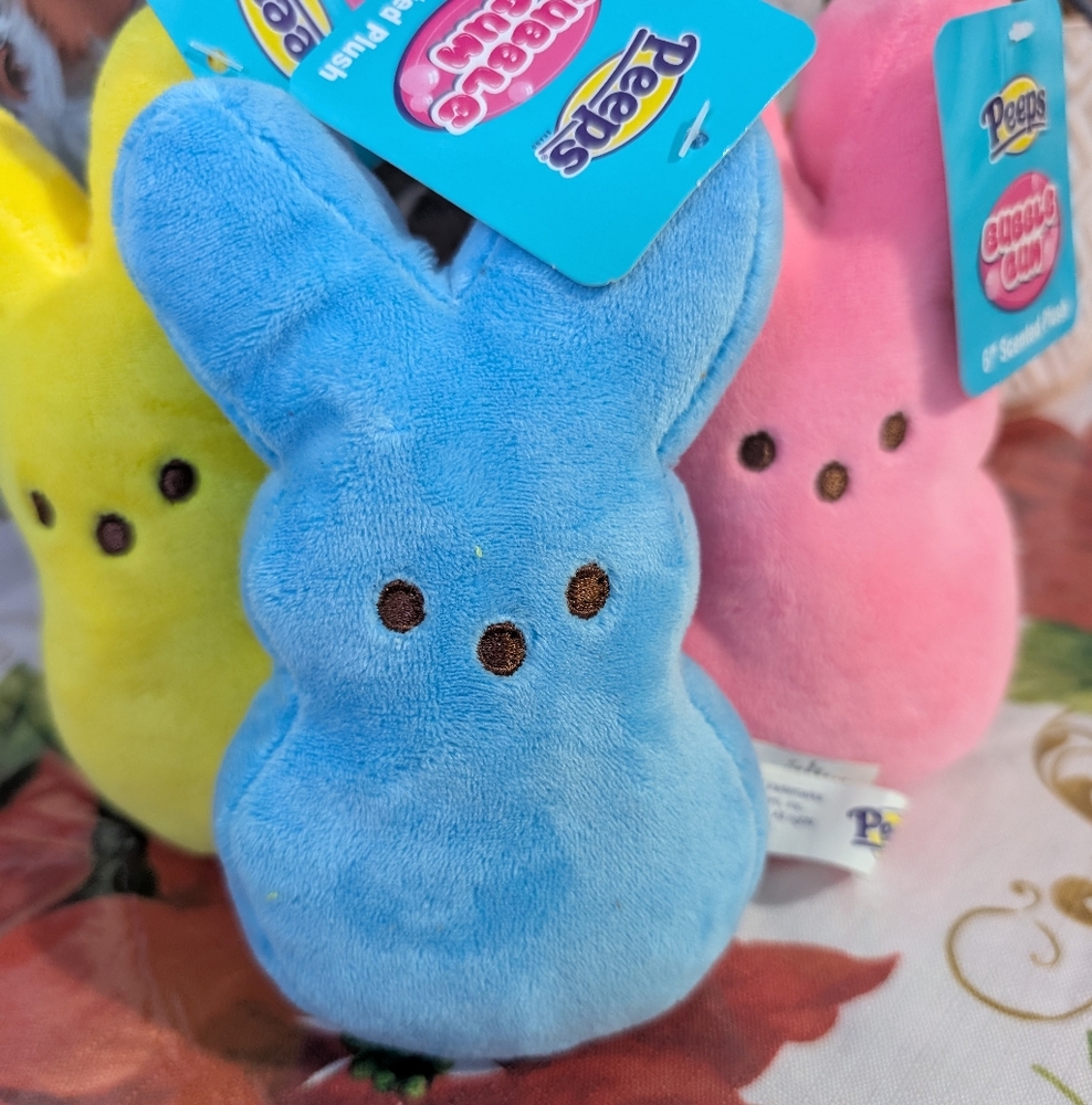 (3) Bubble Gum scented 6" Peeps plush NWT - Picture 1 of 4